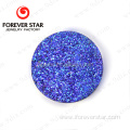 Purplish Blue Color Natural Drusy Stone For Jewelry